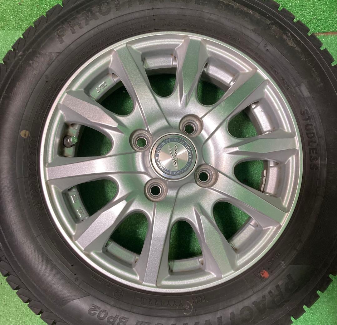 PRACTIVA 145/80R13 スタッドレスタイヤ　アルミホイール付き4本