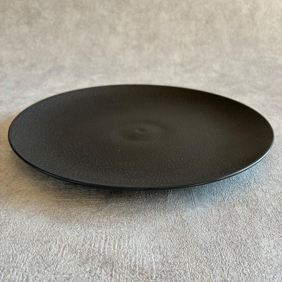 BERNARDAUDベルナルド Bulle Sable noir 皿 22cm