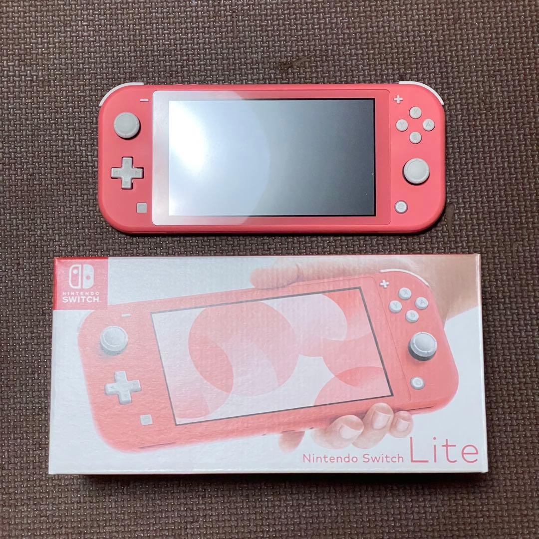 わ*ん様 Nintendo Switch Lite Coral 本体　純正ケース