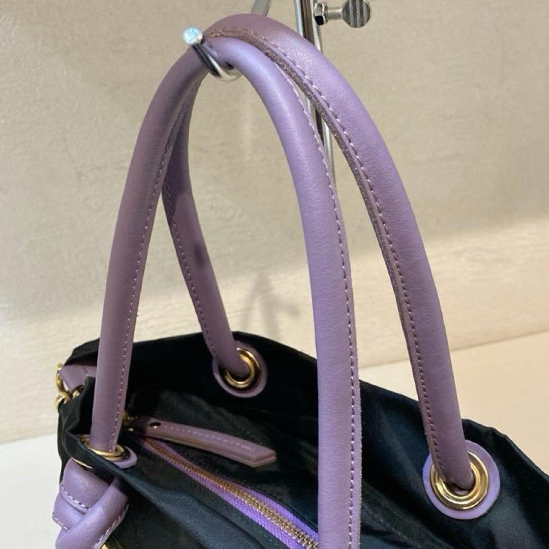 【美品】VIOLAd’ORO BIANCA トートバッグ S 2WAY 黒