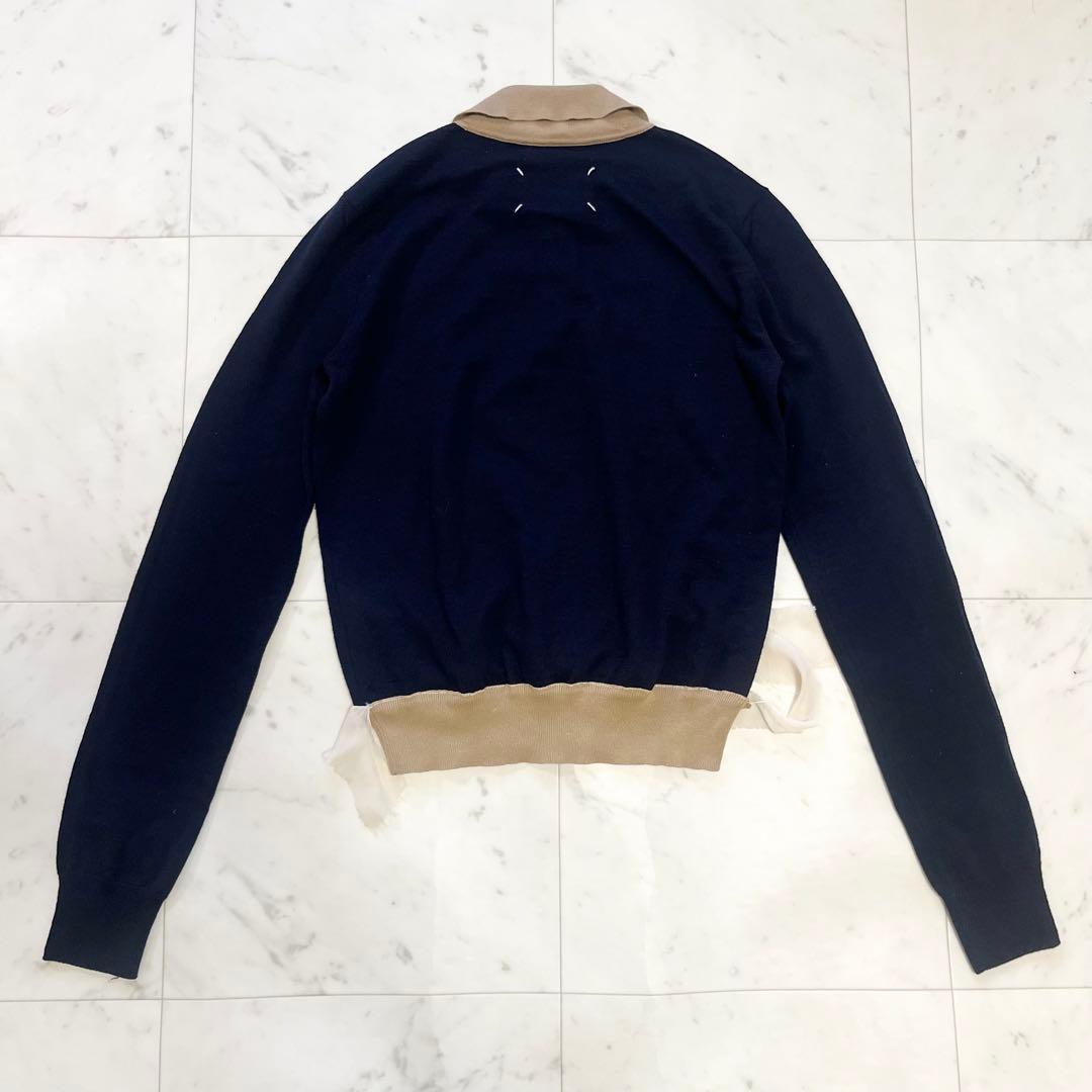Maison Margiela ドッキングデザインポロニット ステッチ Sサイズ