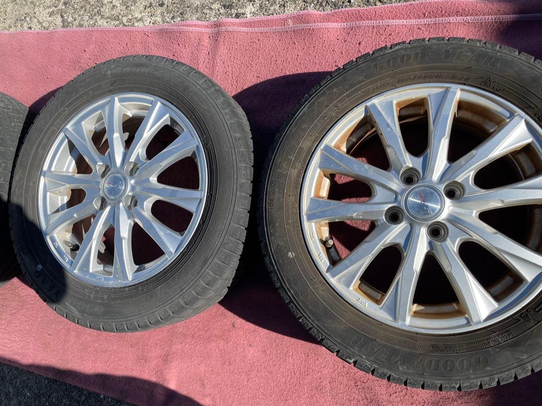 ✨185/60R15 スタッドレス✨アルミ付✨３本✨グッドイヤー✨4穴