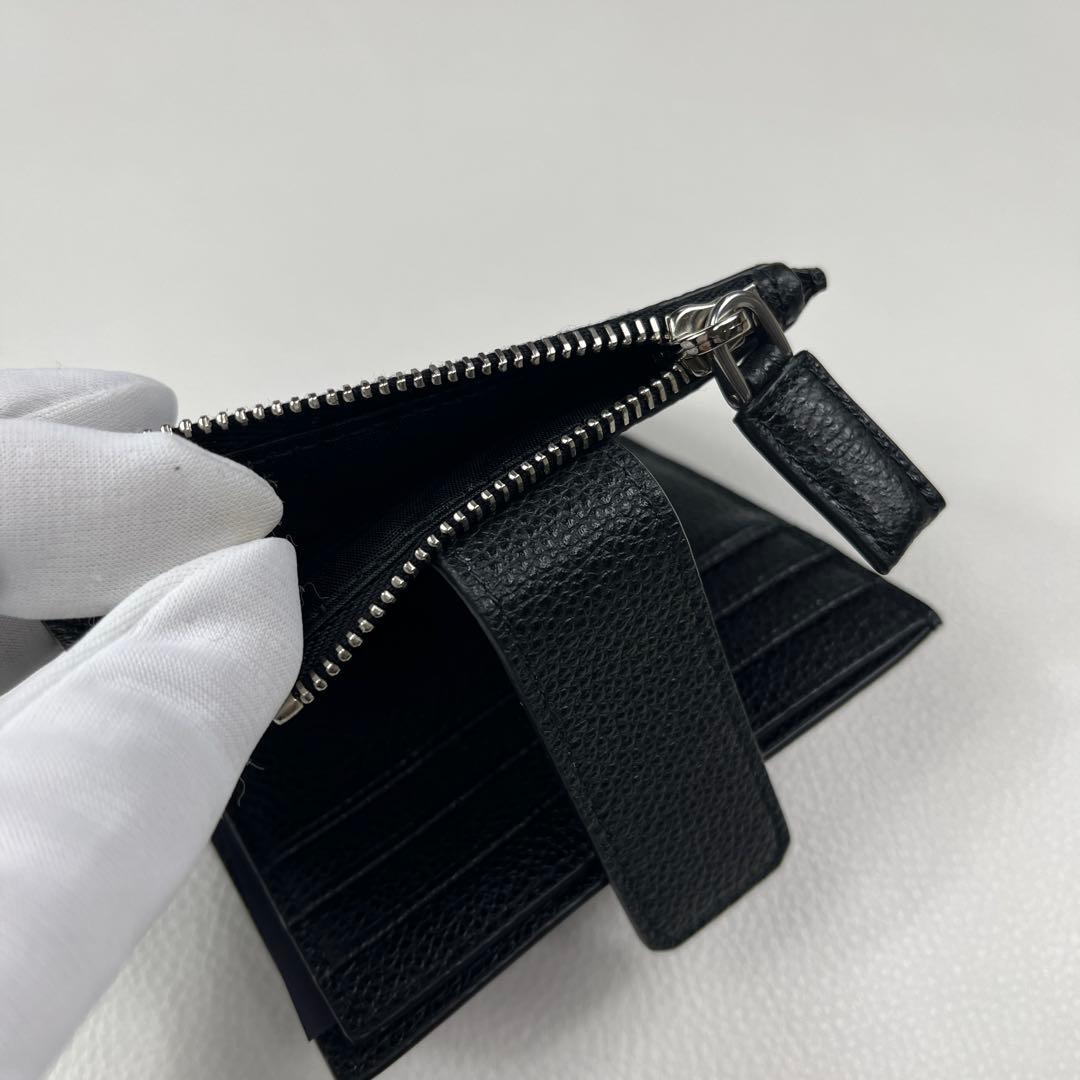 PRADA プラダ ロゴ カードホルダー 折財布 ブラック