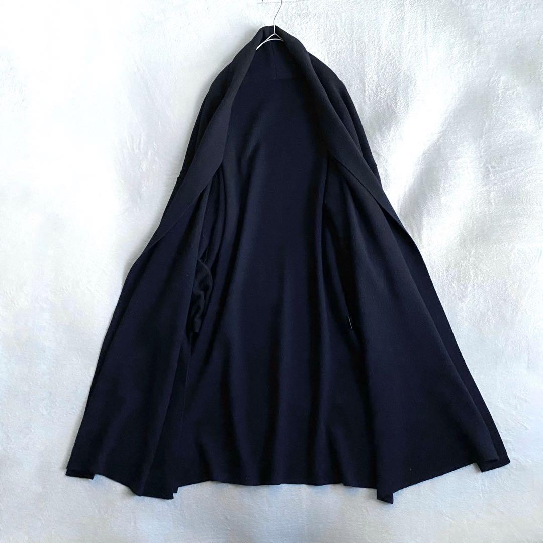 【美品✨】Deuxieme Classe スムースニットガウンコート　ネイビー