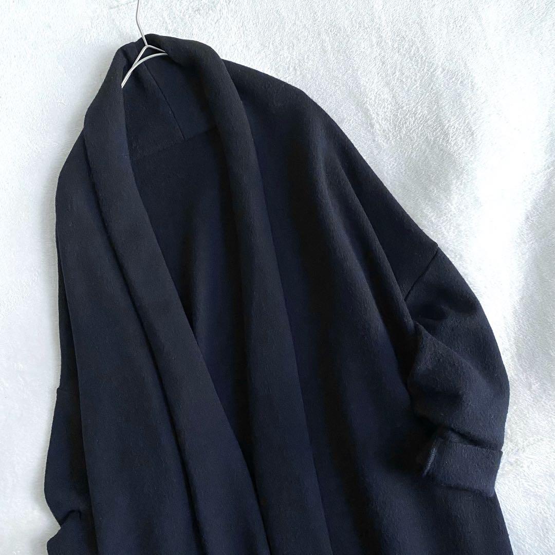 【美品✨】Deuxieme Classe スムースニットガウンコート　ネイビー