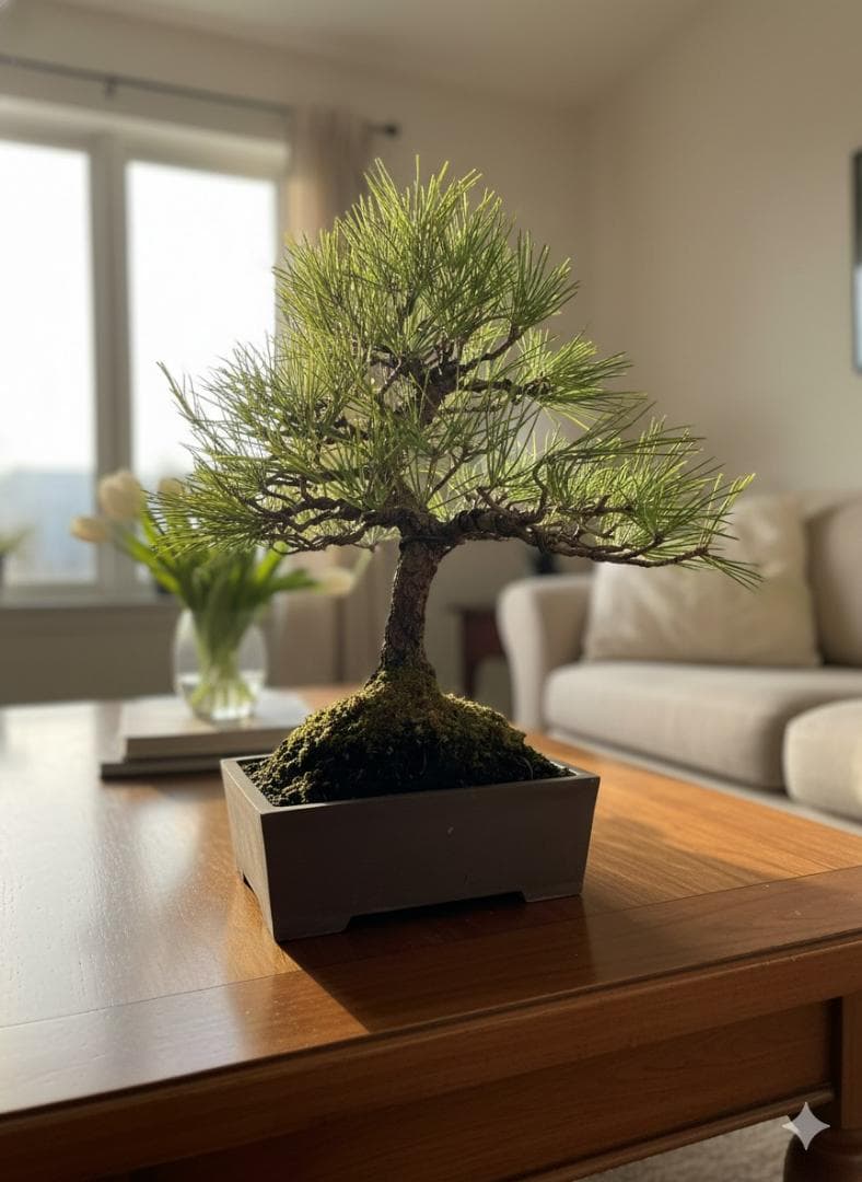 【技術が光るS字曲線】【剪定＆針金済】黒松盆栽（模様木）★アフターフォロー付