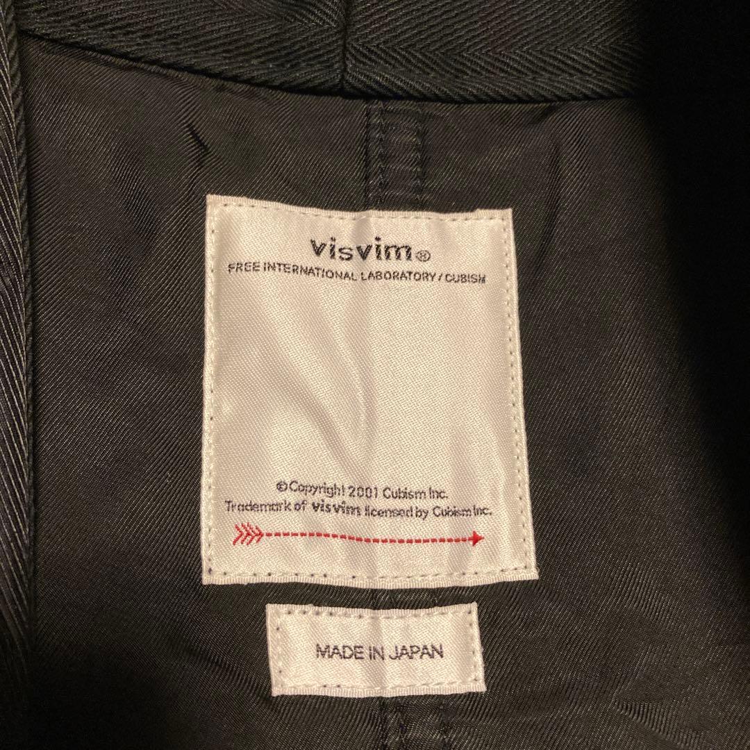 visvim ヴィスビム　ビズビム　ノーカラーコート　サイズ2 羽織　ブラック