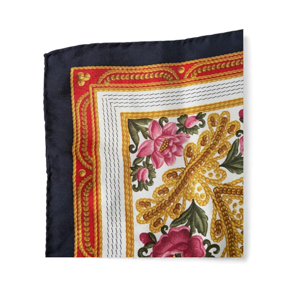 美品　LOEWE 　ロエベ　ヴィンテージ　スカーフシルク100%　大判イタリア製