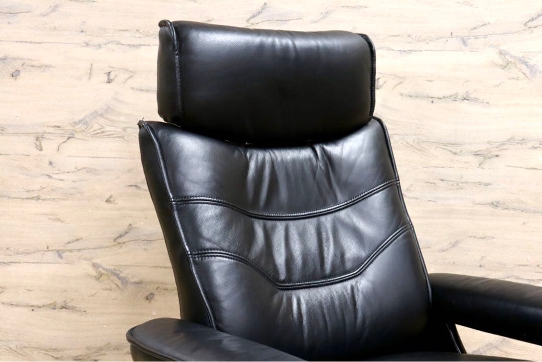 GMIH203○新城家具 カペラ パーソナルチェア リクライニングチェア ブラ