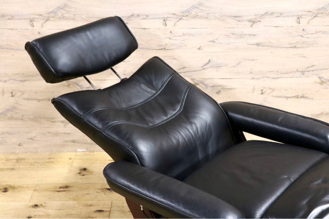 GMIH203○新城家具 カペラ パーソナルチェア リクライニングチェア ブラ