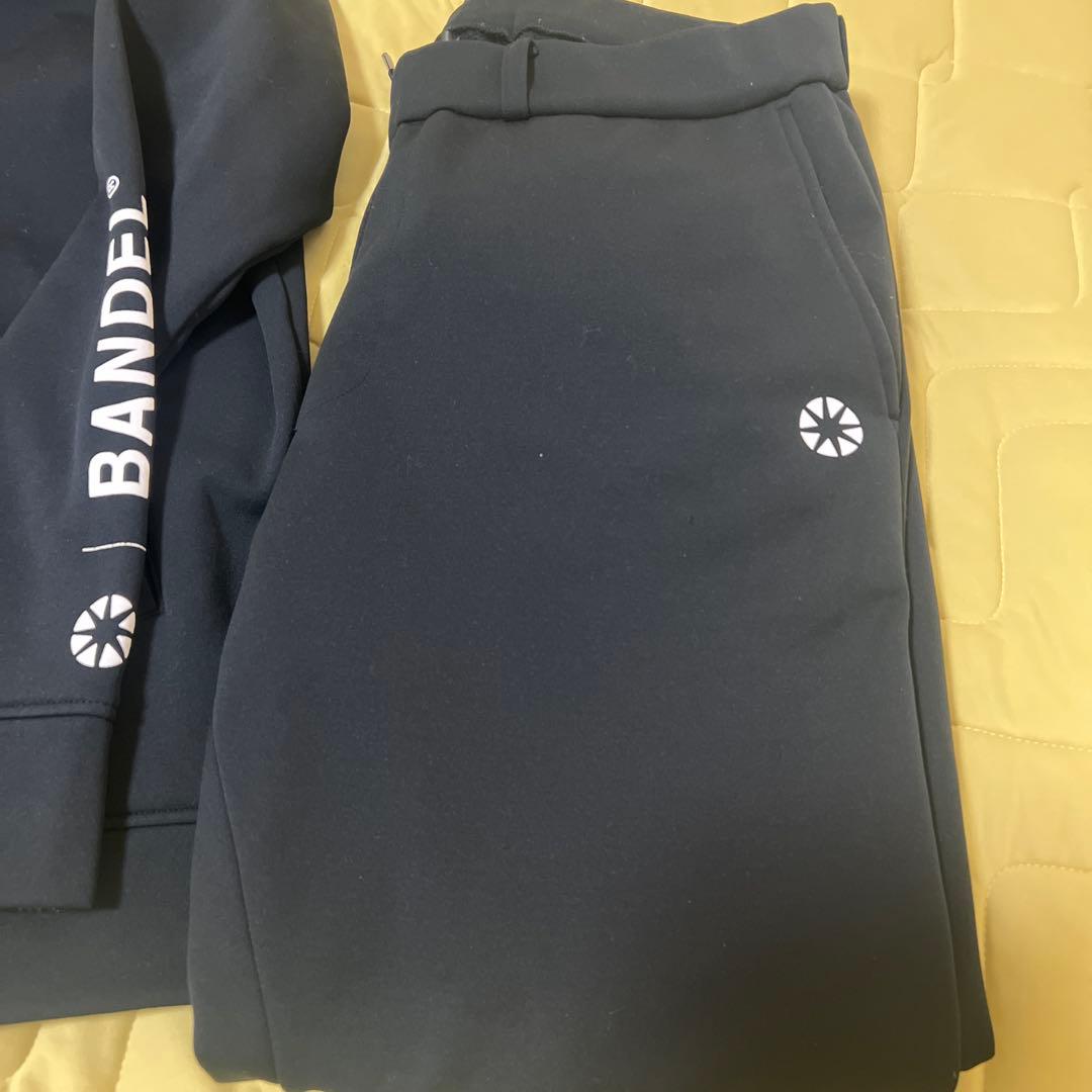BANDEL フルジップ フード付きパーカー ネイビー裏起毛set up XXL