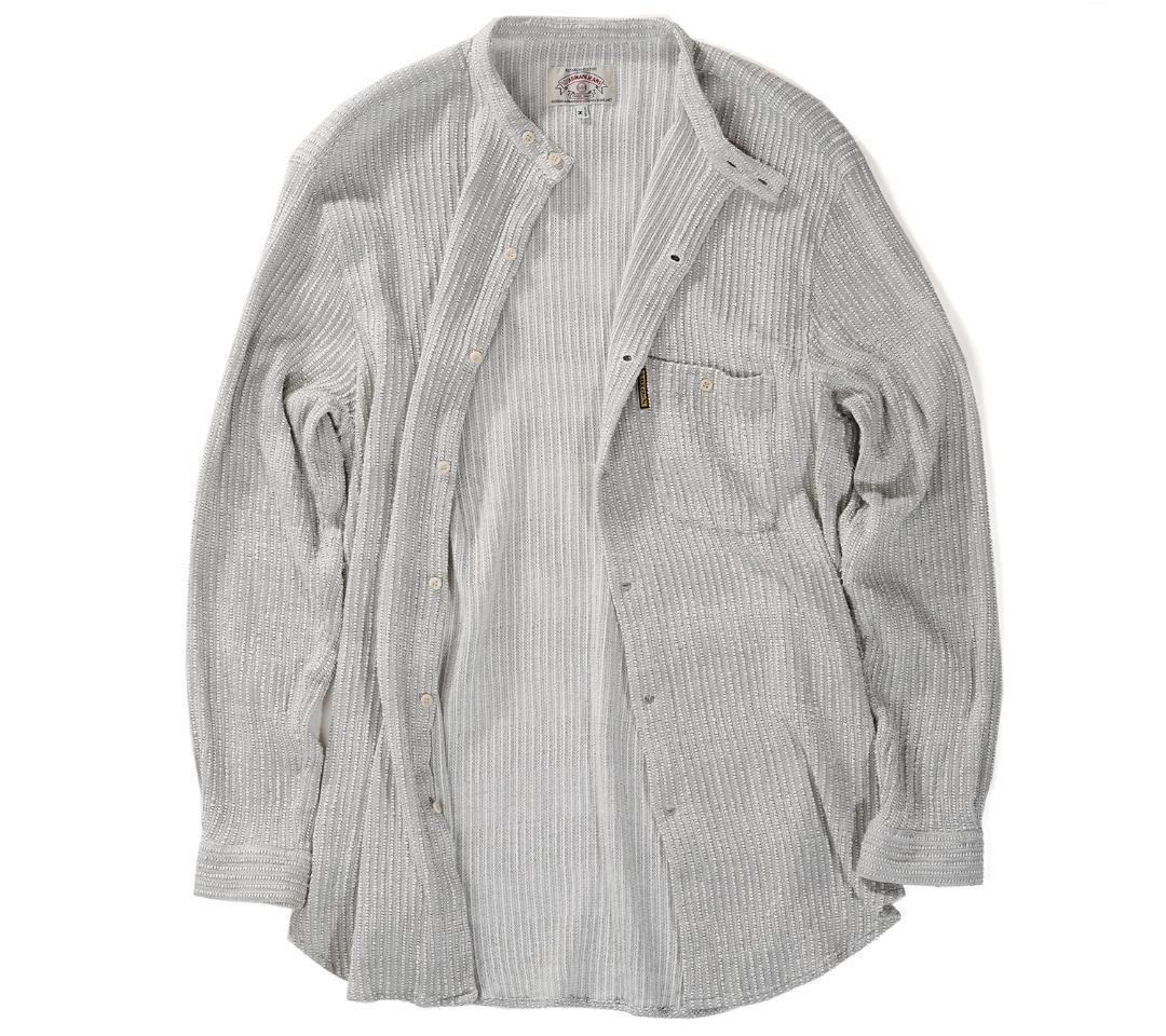イタリア製 90s ARMANI JEANS スタンドカラー シャツ M