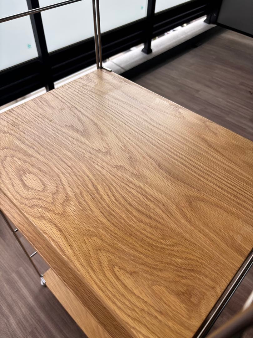 ステンレスユニットシェルフ オーク材棚セット 中 MUJI 無印良品