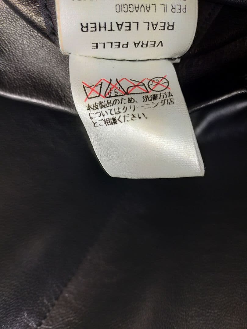 DOLCE&GABBANA ドルガバ レザー テーラードジャケット 本革 黒