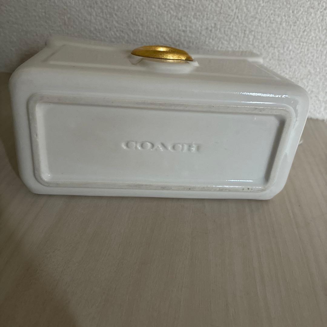 COACH コーチ　九谷焼・金沢箔　Tabbyケース 花瓶 ペン立て　陶器