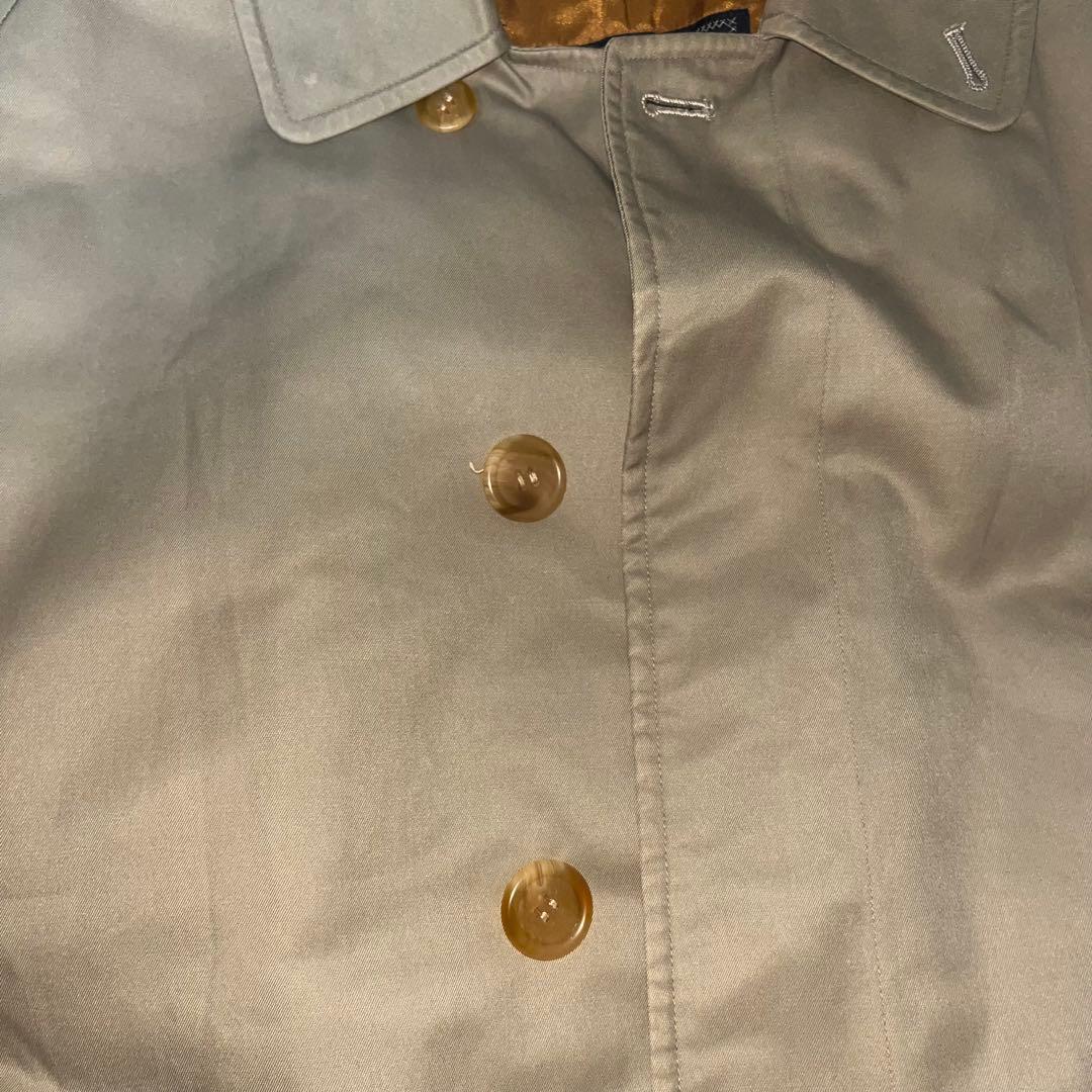 【人気】バーバリー ステンカラーコート ライナー付き ノバチェック　玉虫色M