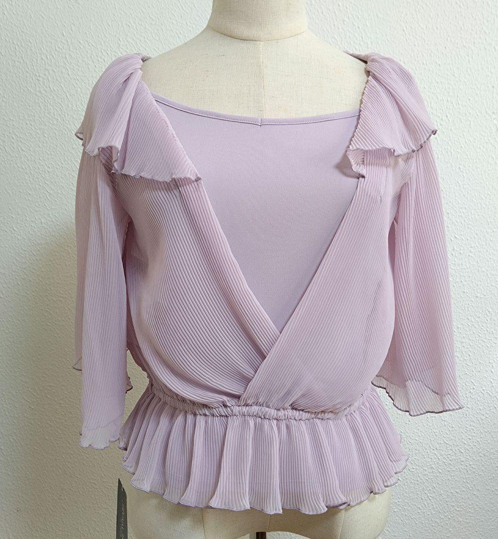 SALE☆チャコット　薄紫　S ラップスタイル　トップス　社交ダンス