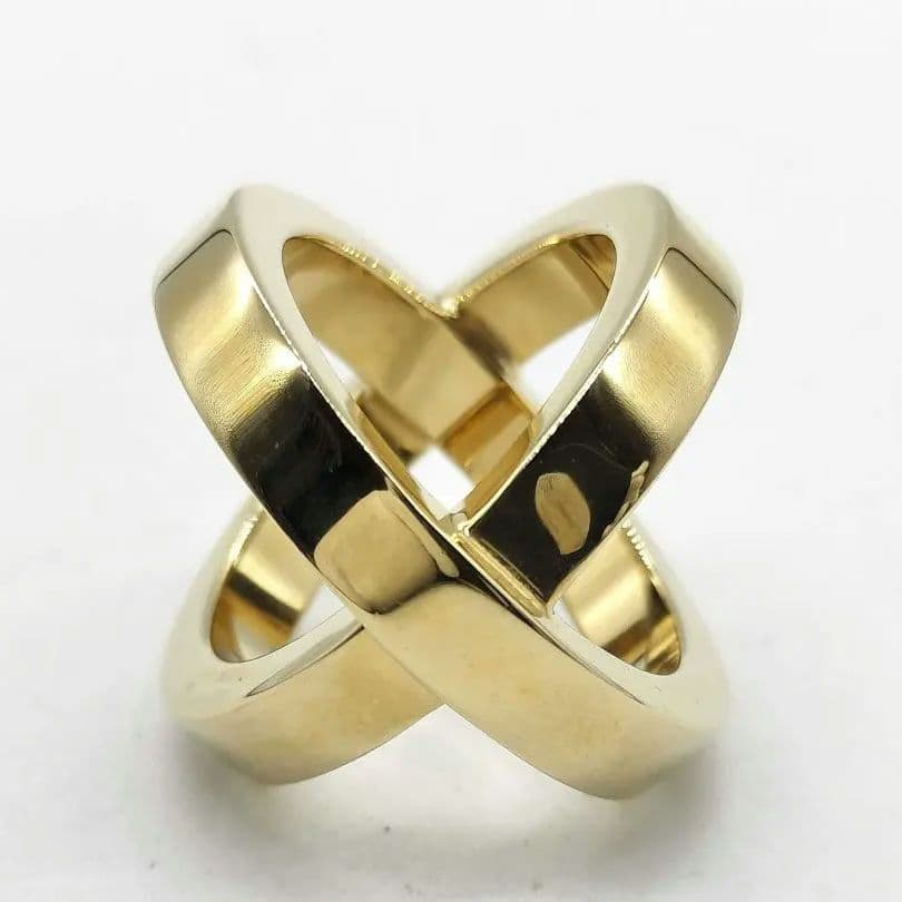 HERMESエルメススカーフリング　コスモス　ゴールド金アクセサリー美品D111