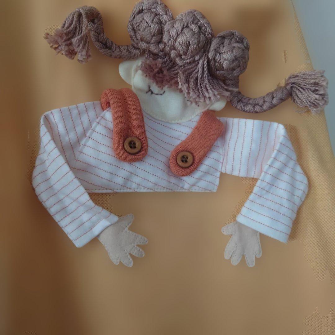 POTECHINO キャラクター付きエプロン オレンジ さえら