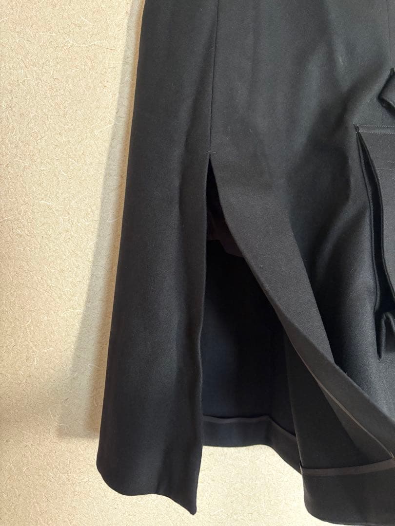 新品未使用Sacai 23AW Wool Melton Skirt 黒 サイズ1