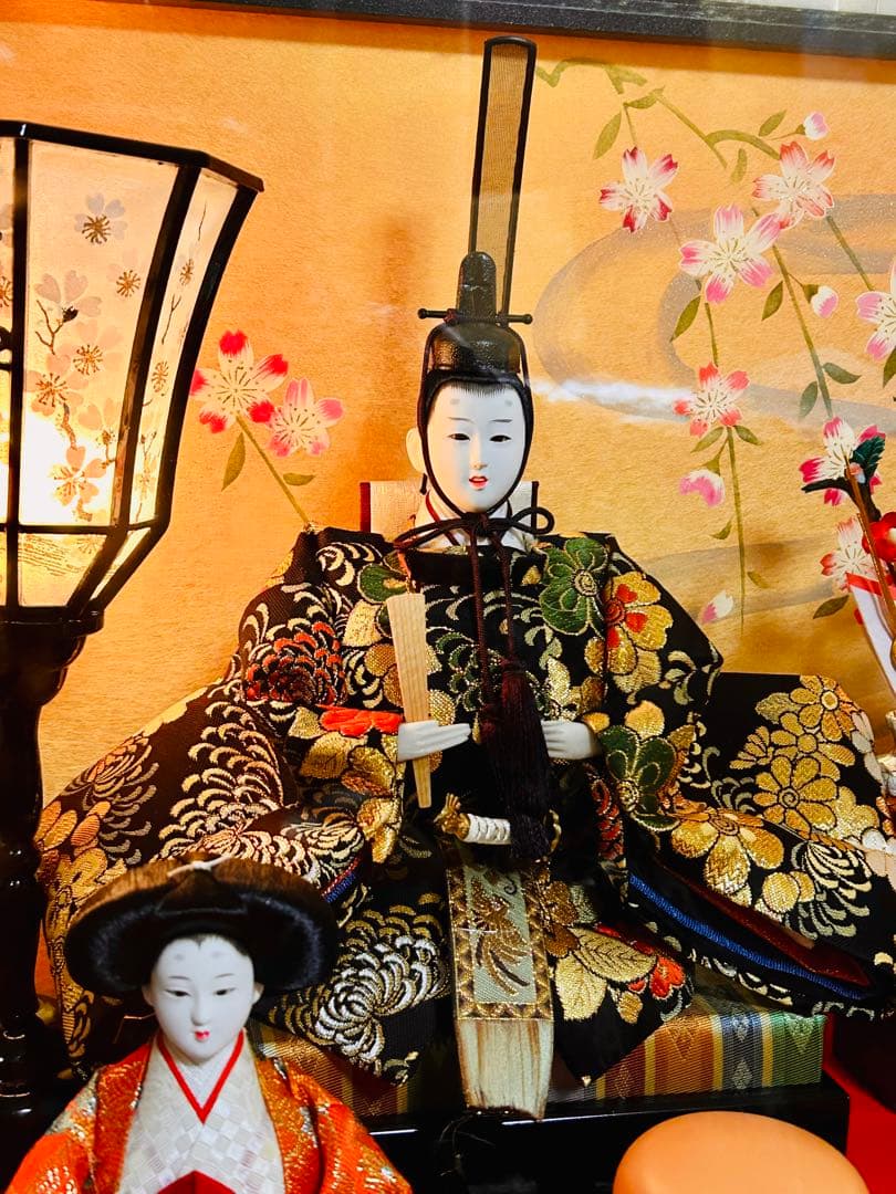 【久月　美品　縁起の良い高級雛人形】親王官女五人飾り　桃の節句に