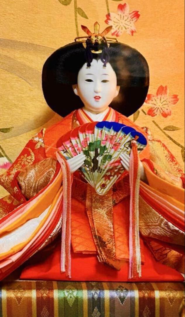 【久月　美品　縁起の良い高級雛人形】親王官女五人飾り　桃の節句に