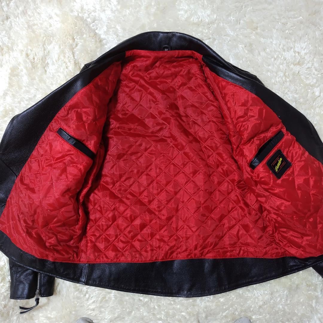 3XL フリーダム ダブルライダースジャケット 48 キルティング ブラック