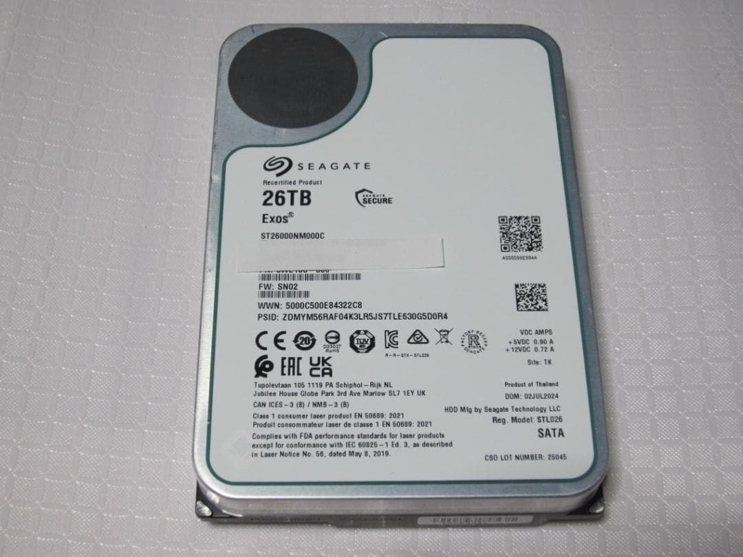 即日発送可 Seagate ST26000NM000C 26TBHDD ジャンク
