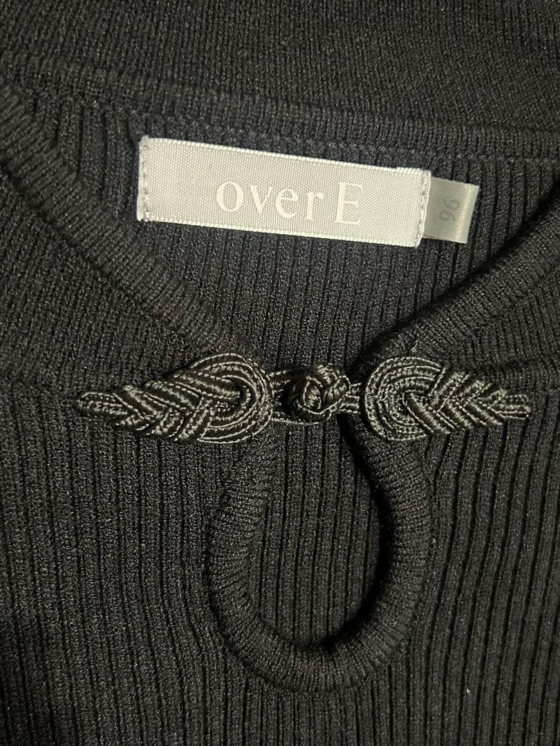 overE オーバーイー チャイナパネルニット ブラック 96