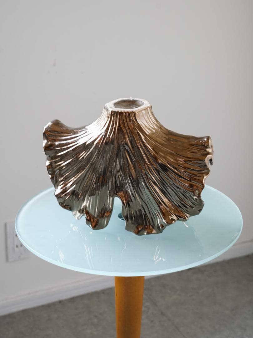 ヴィンテージ イチョウ 花器/ベース オブジェ ミッドセンチュリー