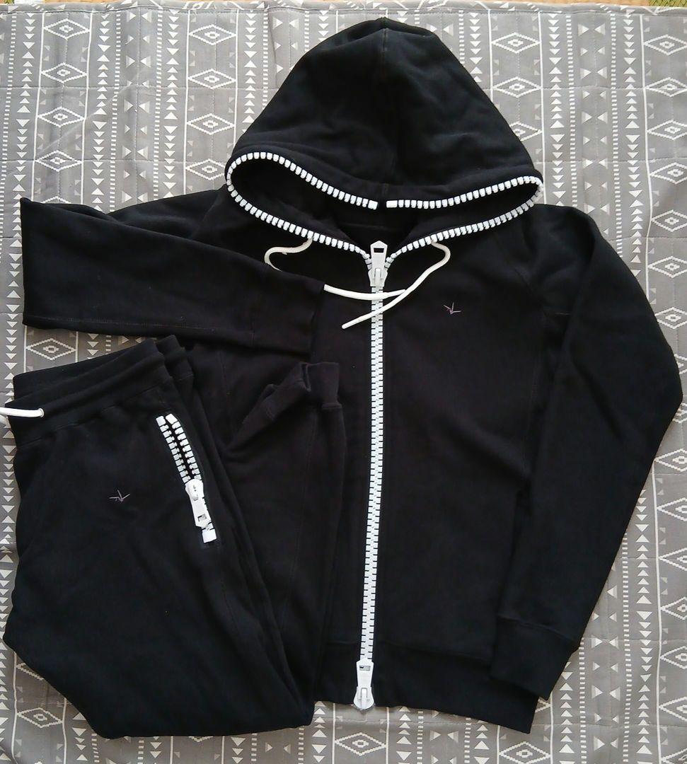 1PIU1UGUALE3 RELAX ビッグファスナーセットアップ 黒 Ｌ/M