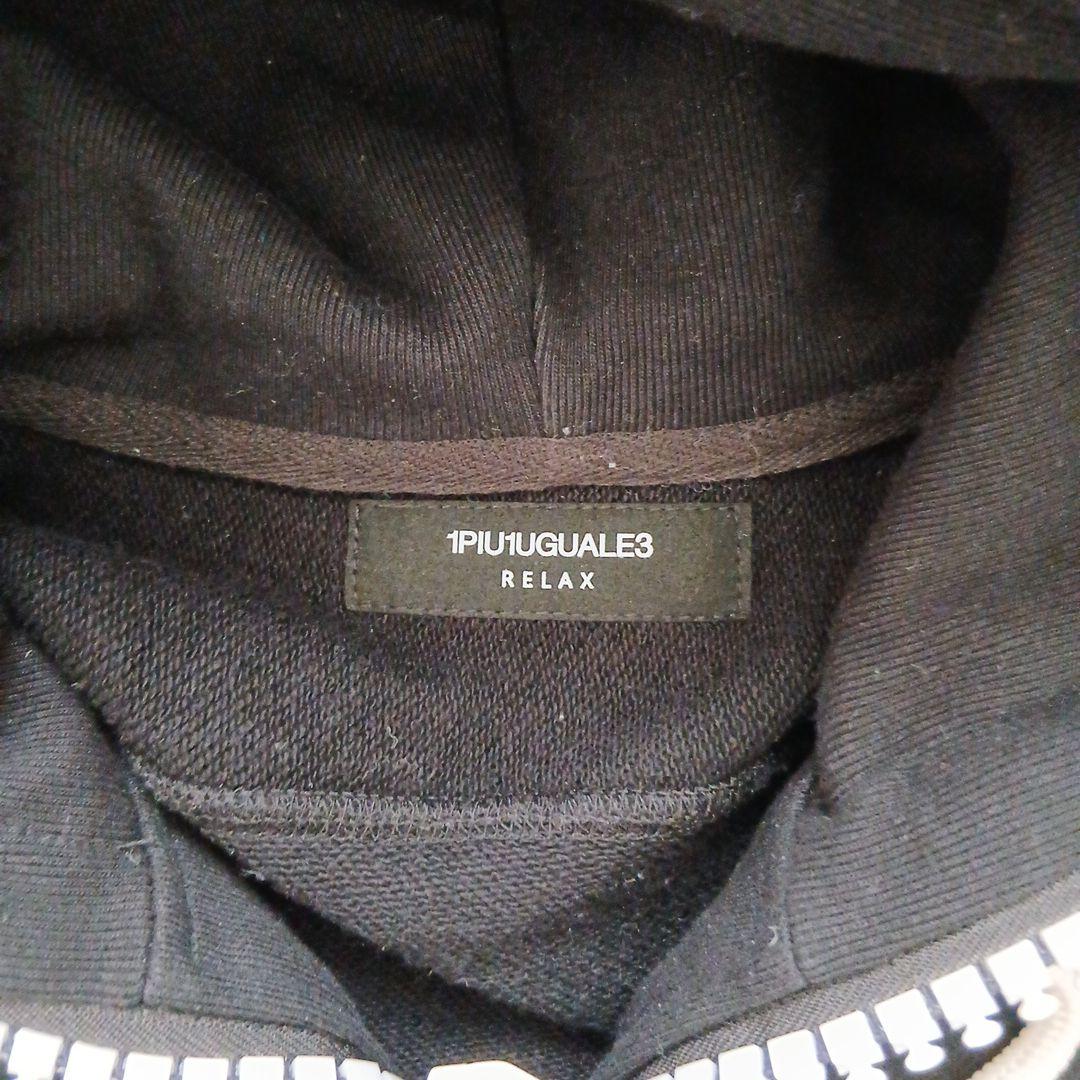 1PIU1UGUALE3 RELAX ビッグファスナーセットアップ 黒 Ｌ/M