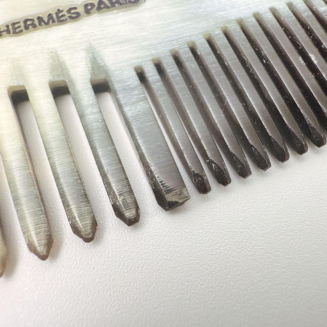 エルメス バッファローホーン ヘアコーム 櫛 レザーケース付き 正規品 極美品