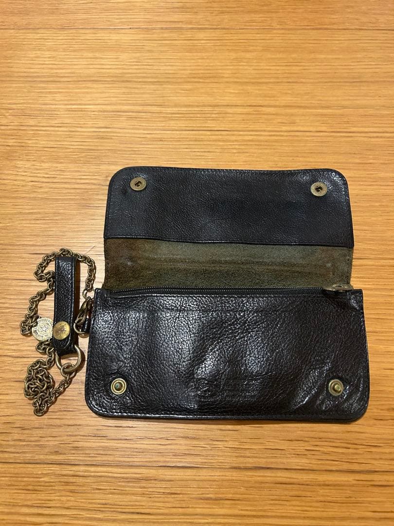IL BISONTE イルビゾンテ レザー長財布 ウォレットチェーン付