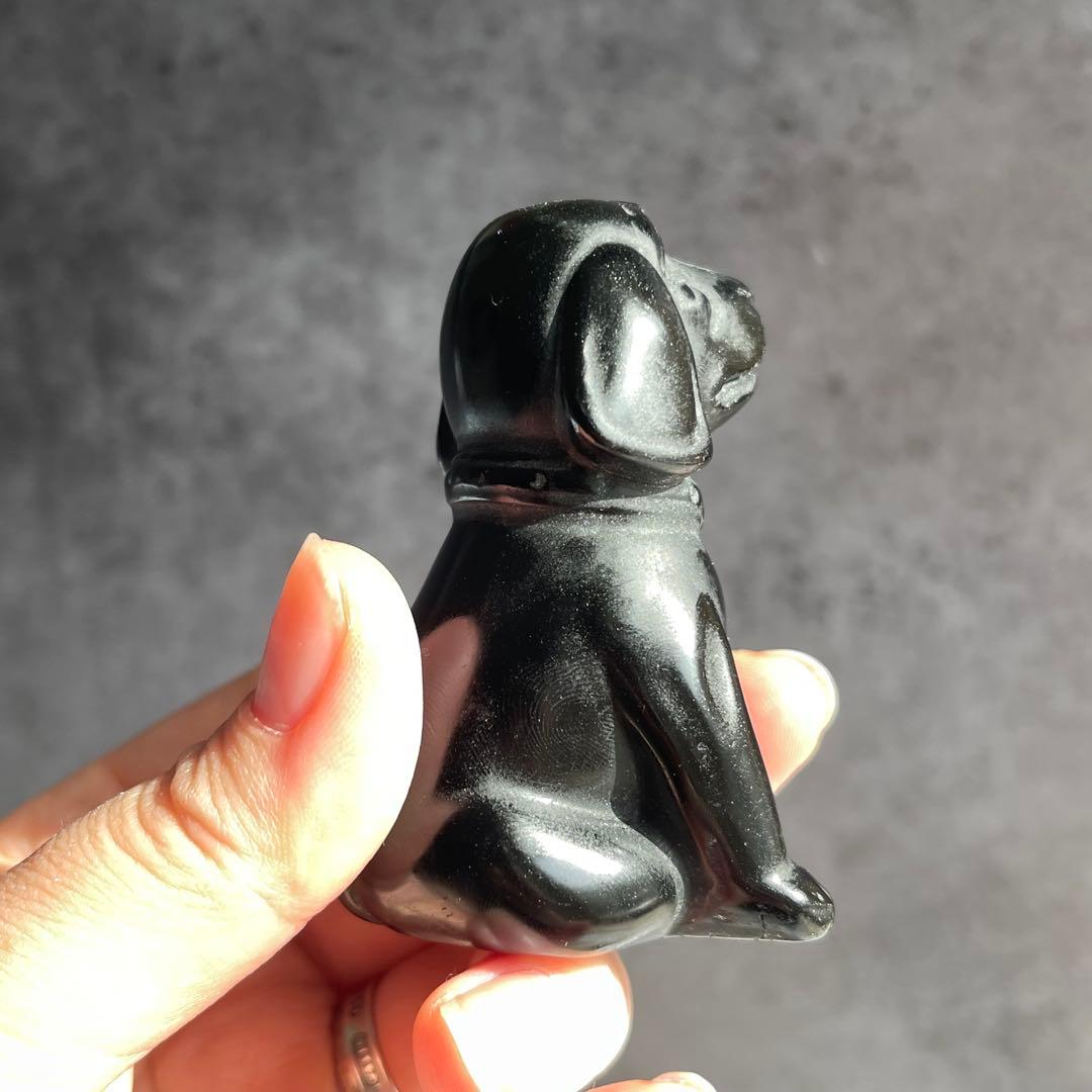 ブラックオブシディアン 犬 わんこ
