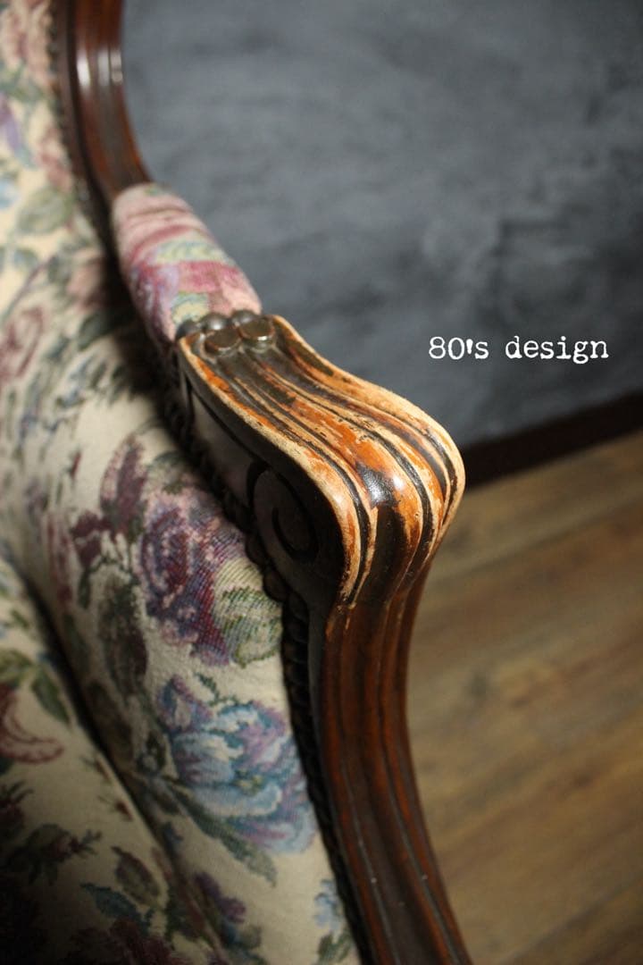 首都圏送無料〜80's アンティークソファ コレクターコンディション花柄 ソファ