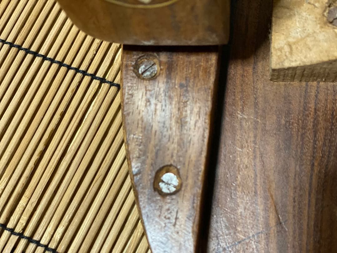 鳥モチーフ 象嵌(ぞうがん)細工 アジアンサイドテーブル 3本脚