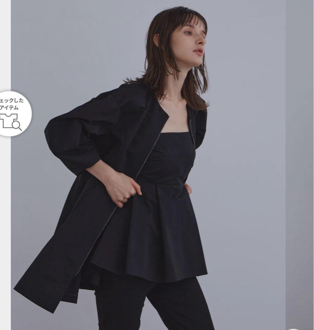美品　LE PHIL ブラックジップアップドレス風ジャケット　celford