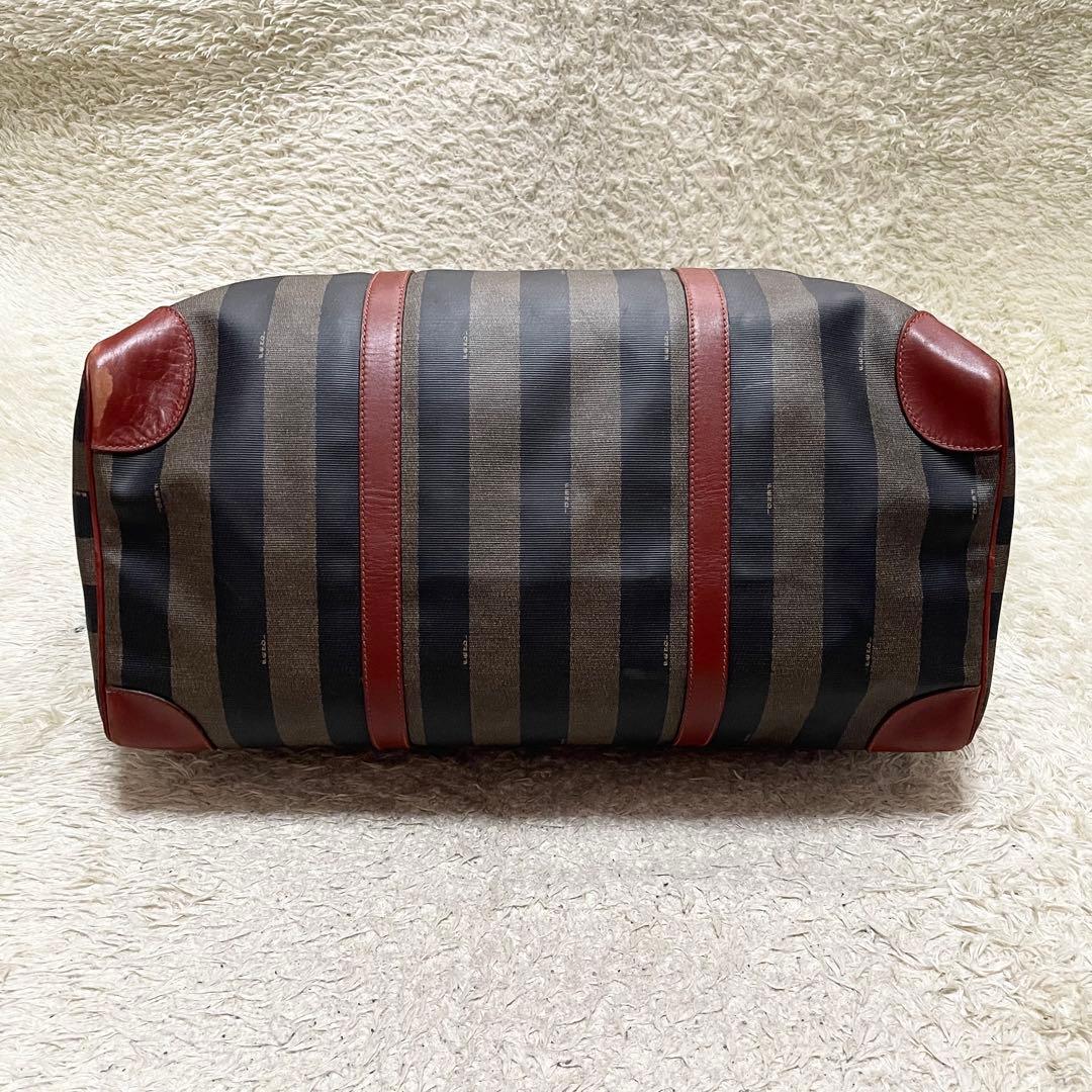 【特大容量】FENDI 2way ボストンバッグ　出張　旅行　南京錠　鍵　ペカン