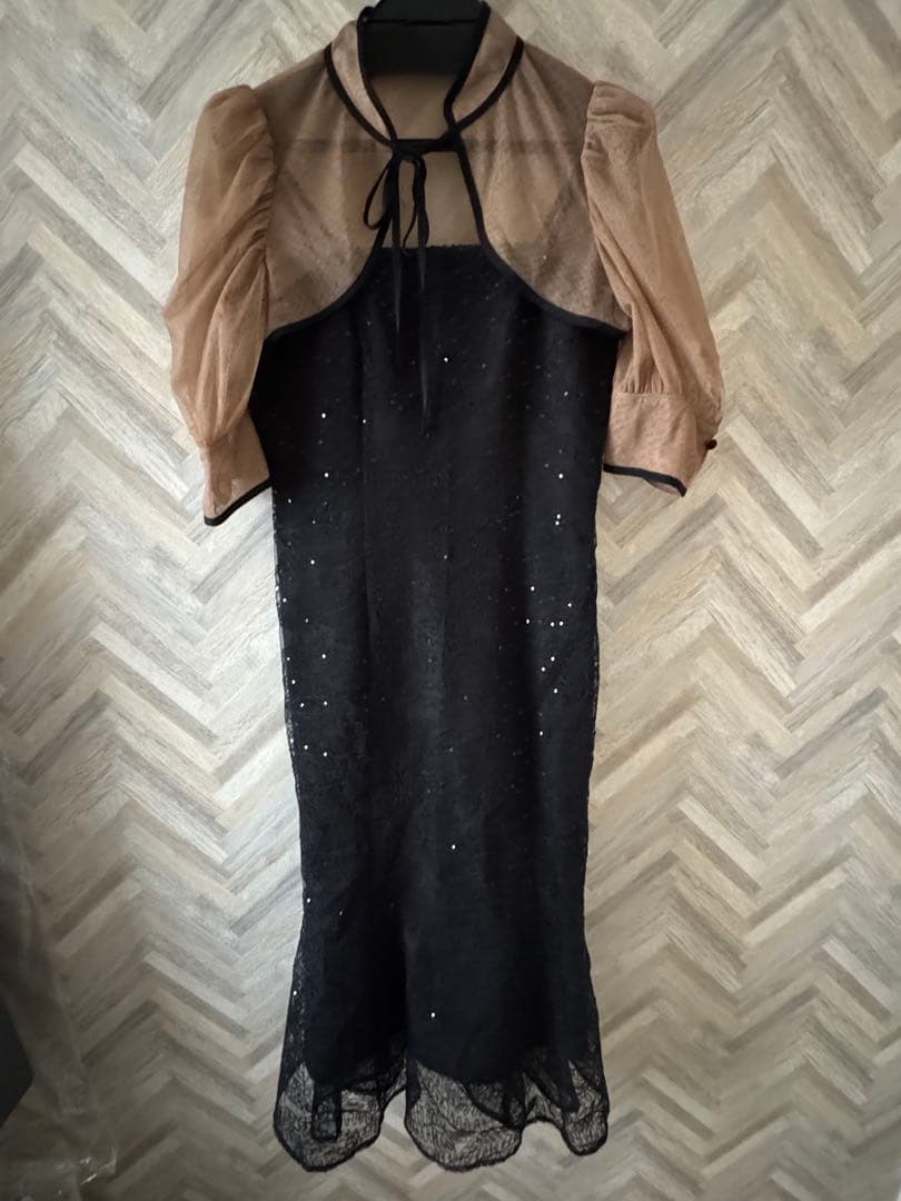 LEJA/スパンコール刺繍マーメイドボレロ付きワンピースドレス結婚式オケージョン