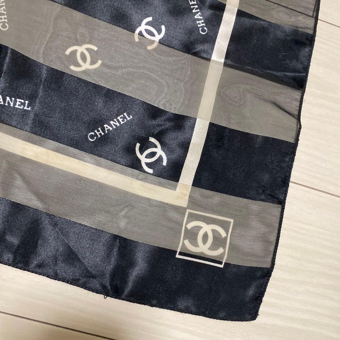 な*む様 CHANEL スカーフ　ロゴスカーフ