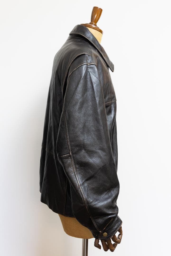 美品 St. John's Bay カーコートレザージャケット 茶芯ヴィンテージ