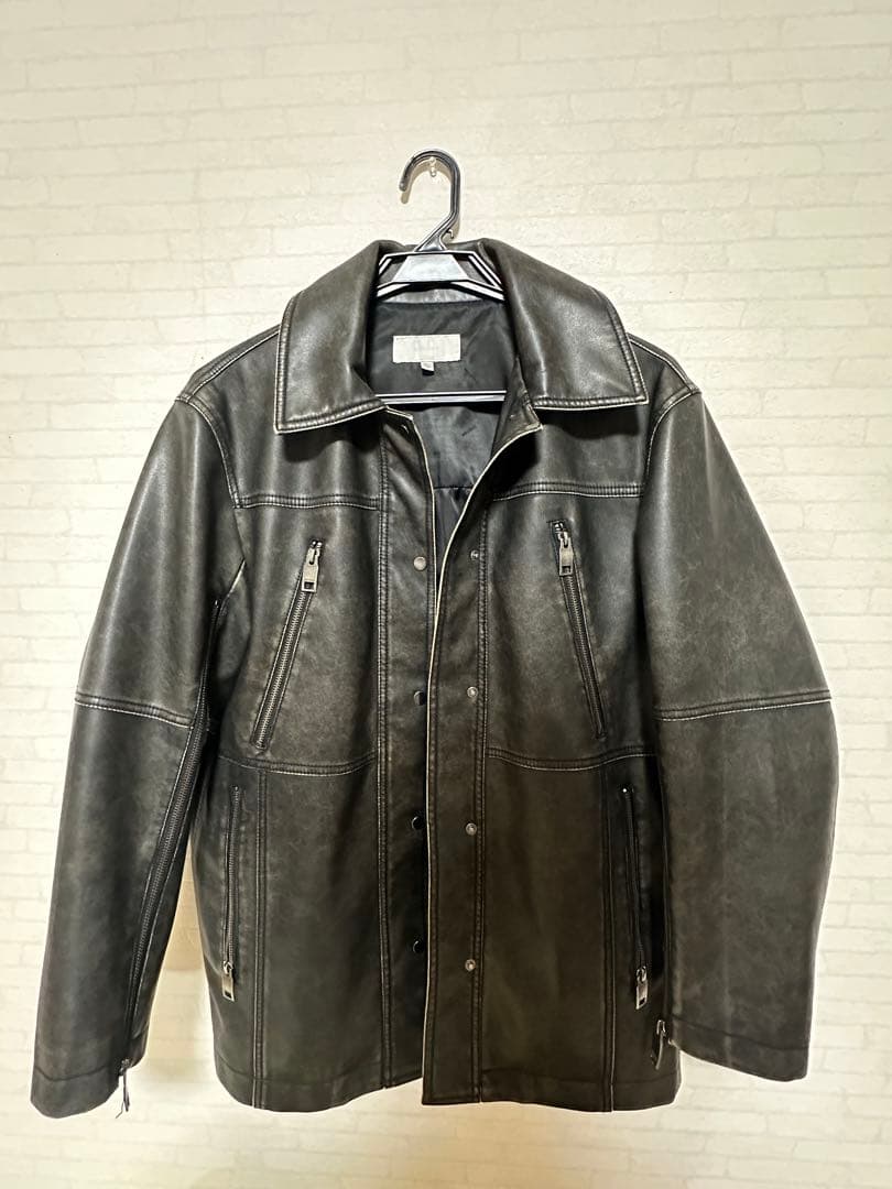 moussy AGED F/LEATHER MIDDLE ジャケット