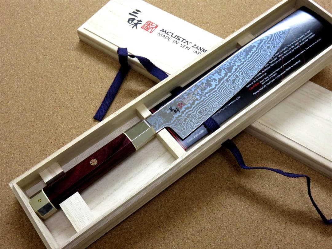 関の刃物 牛刀 180mm 三昧 荒波 コアレス鋼 野菜 肉切 両刃万能洋包丁