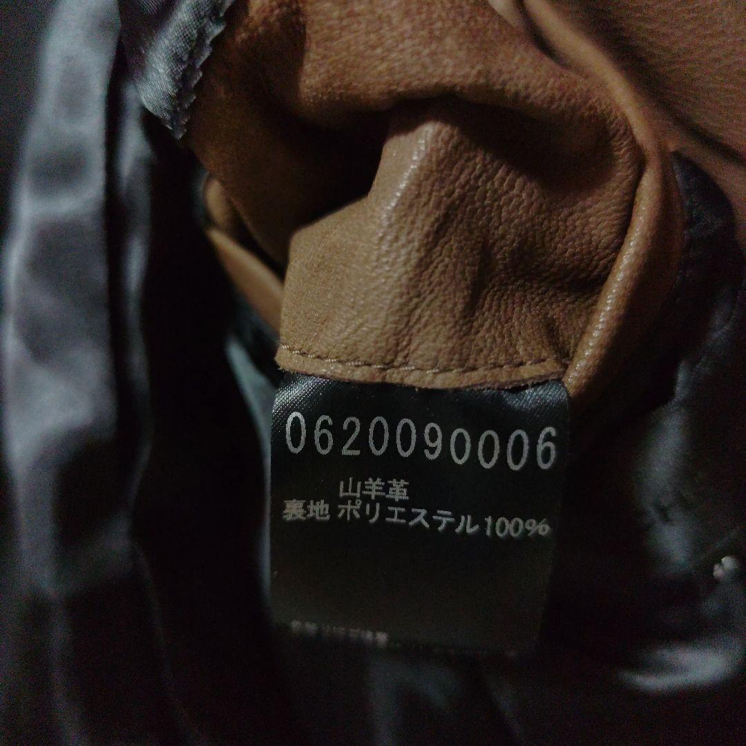 未使用に近いＳＣＨＯＲＬ アンティーク加工シングルライダース ブラウン Sz42