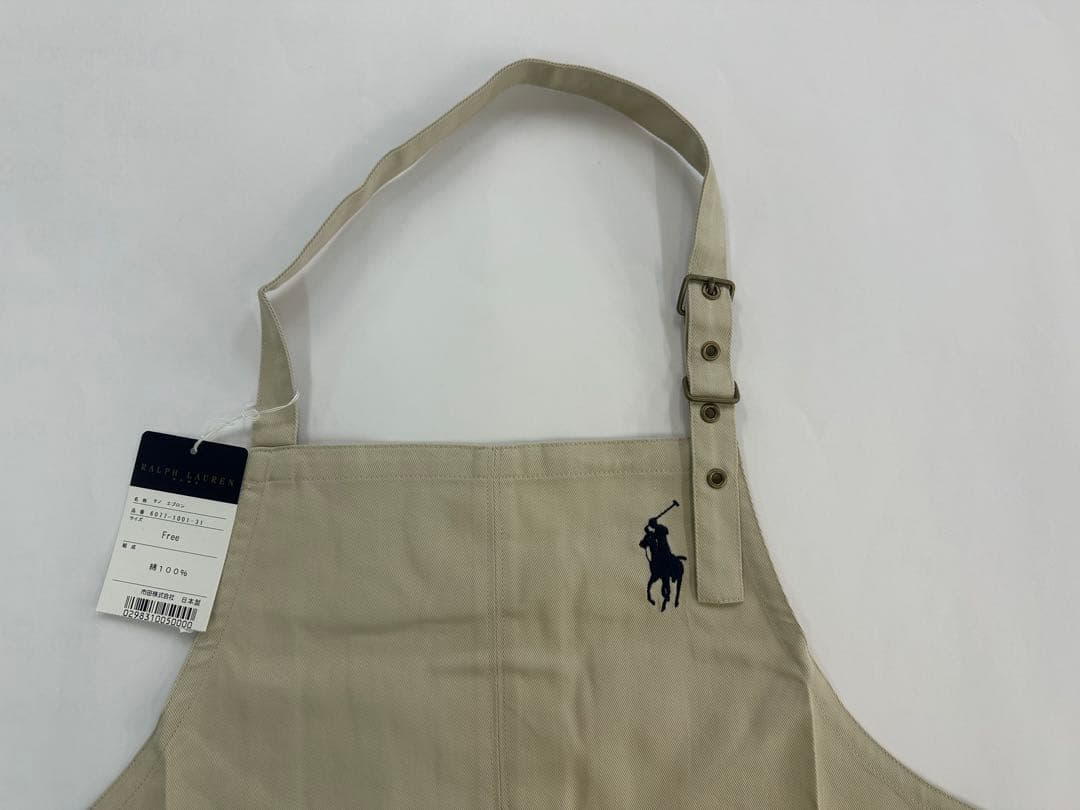 RALPH LAUREN 刺繍入りチノエプロン