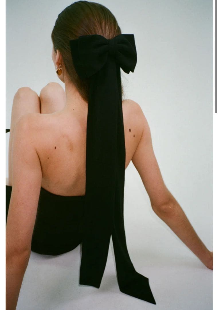 SANDY LIANG 6月までSALE໒꒱ ブラックリボンヘアアクセサリー