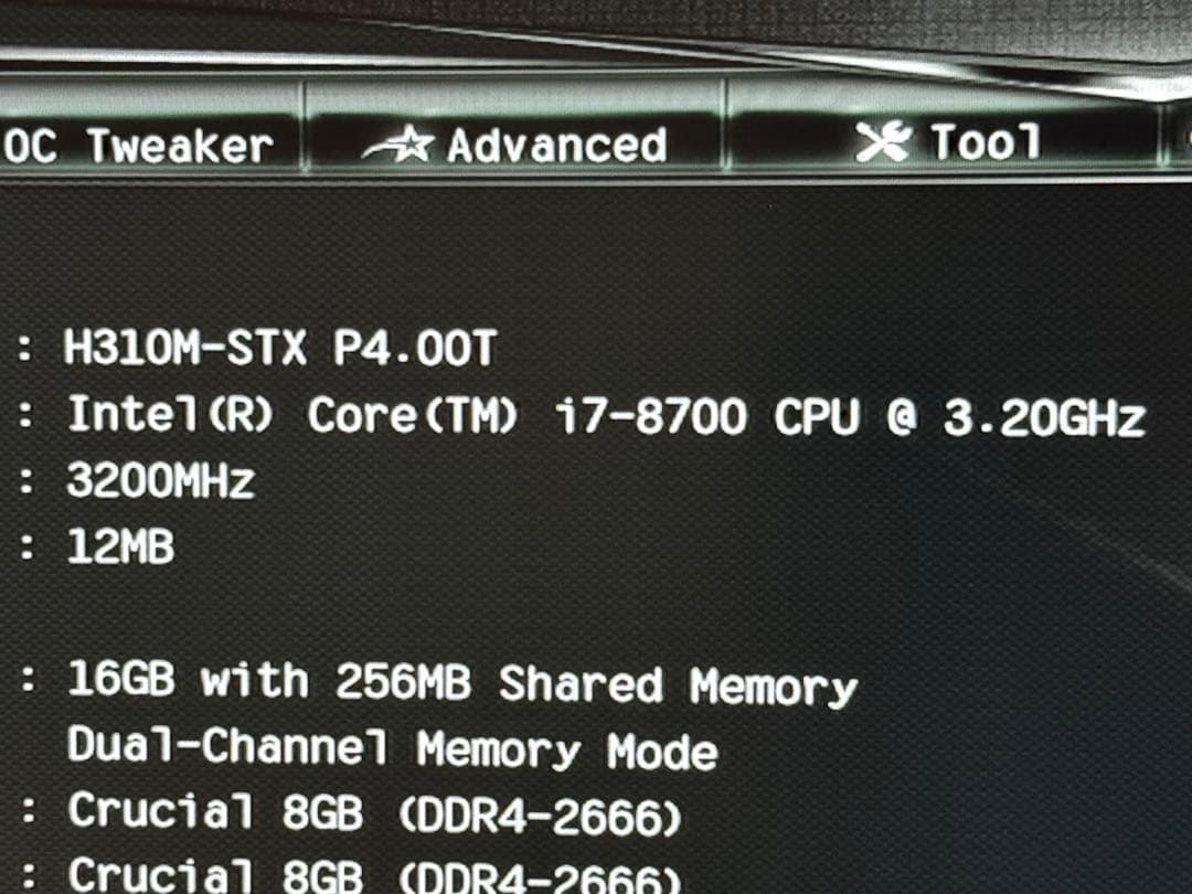 CPU Intel Core i7-8700