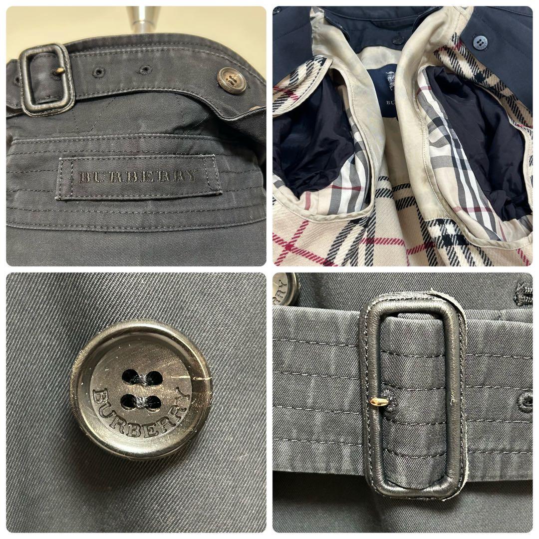 バーバリーロンドン トレンチコート ライナー付き ロング丈 ブラック 38