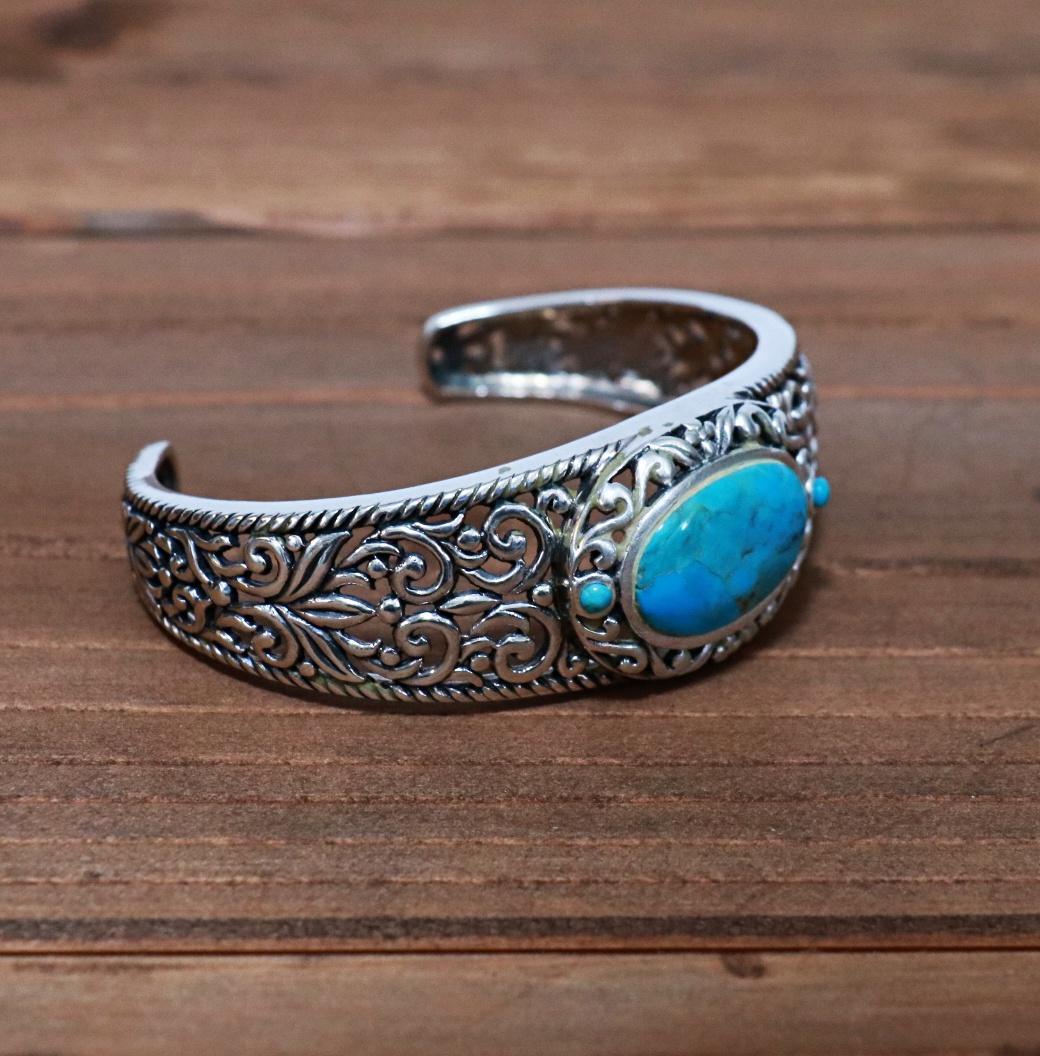 アクセサリー Vintage Navajo Turquoise Silver Bracelet